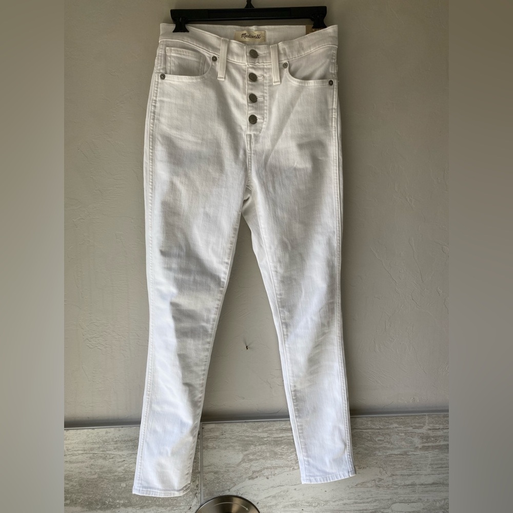 Madewell high rise white jeans